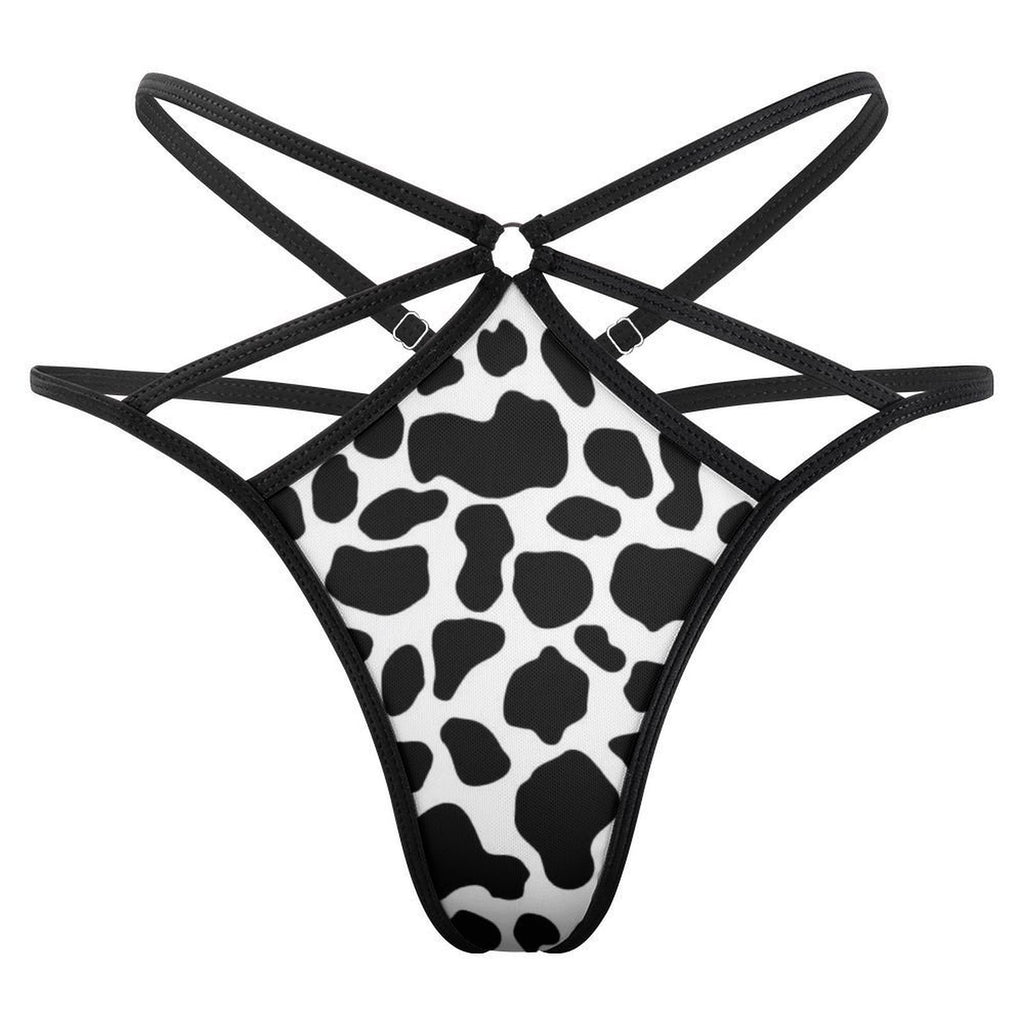 Cow Print Thong