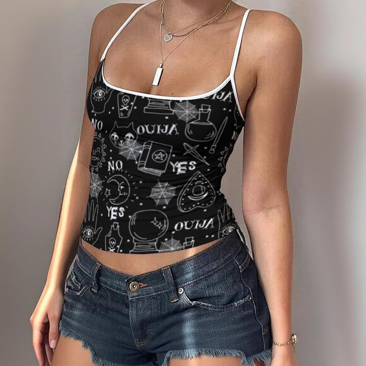Gothic Spaghetti Strap Tank Top