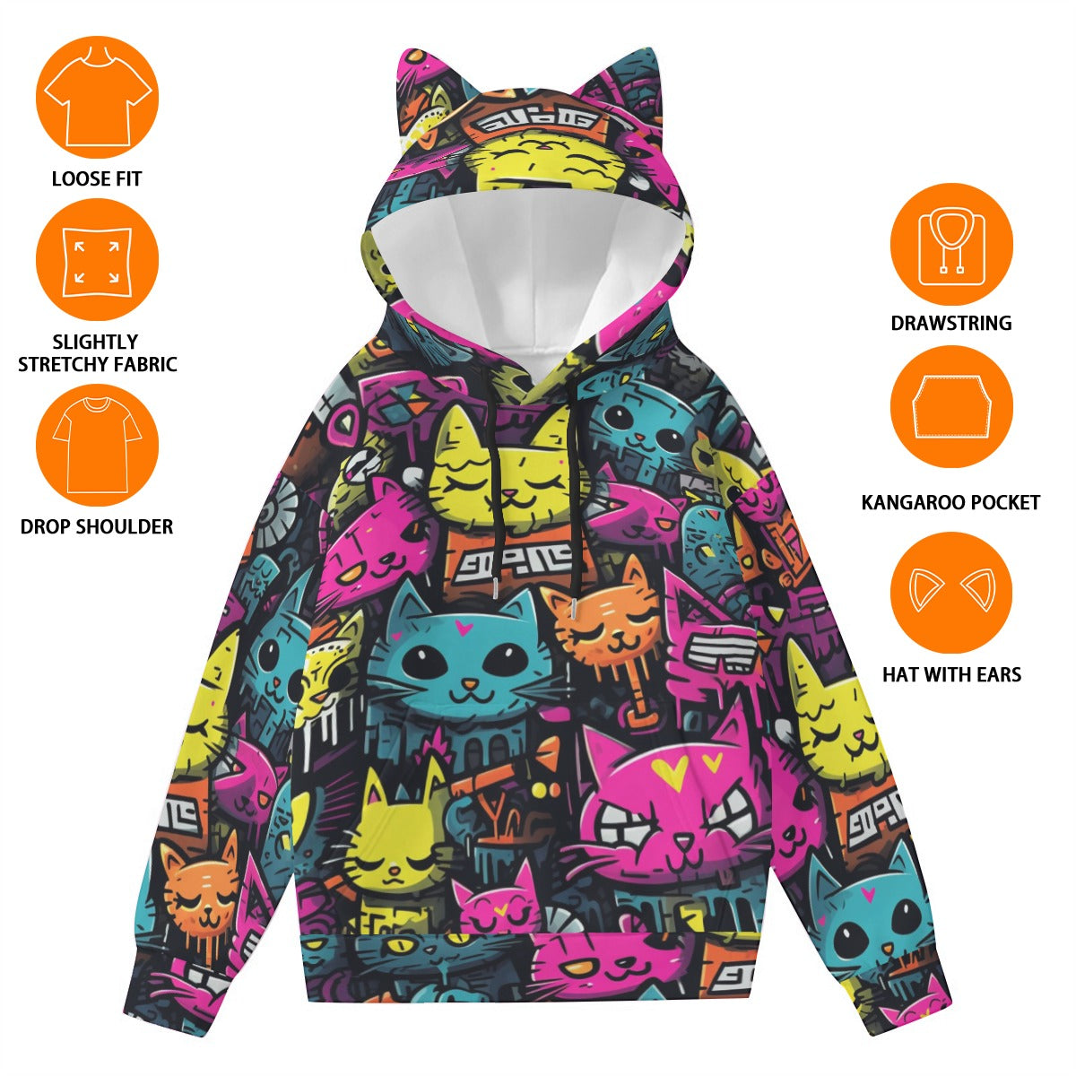 Mewozer Hoodie With Decorative Ears