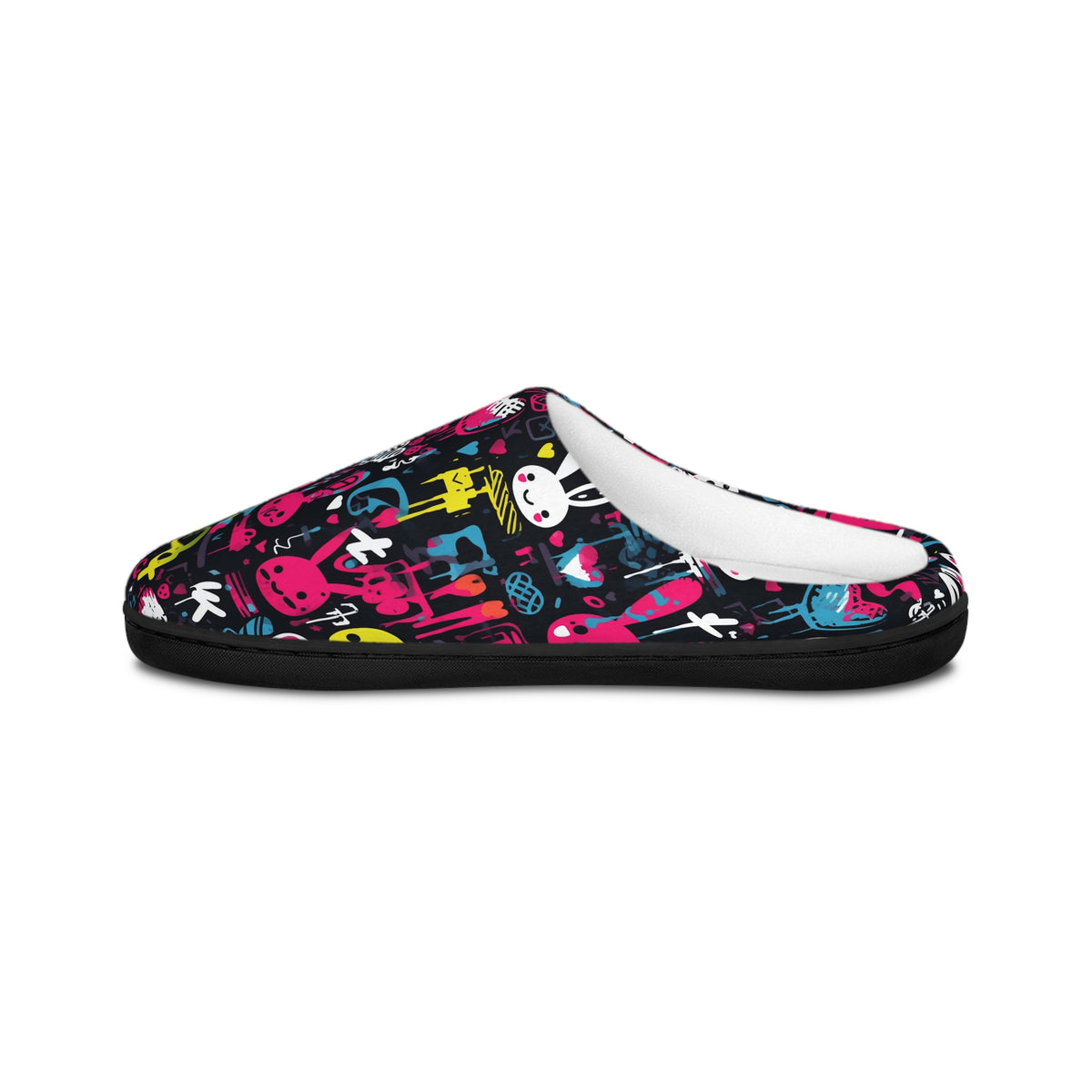 Cute Kawaii Bunny Graffiti Indoor Slippers
