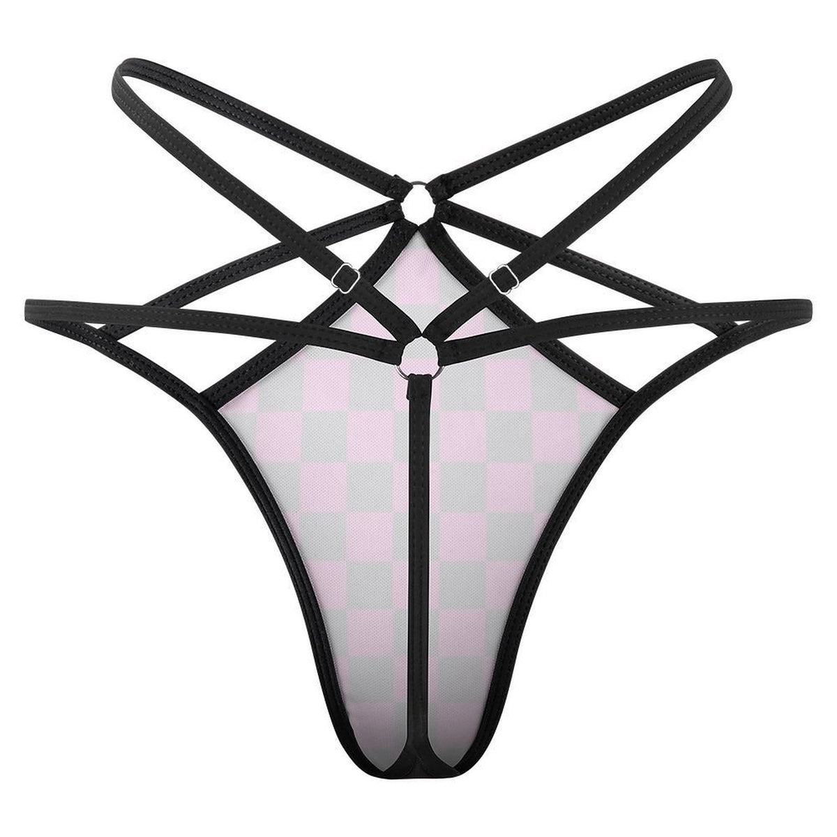 Pink Checker Thong