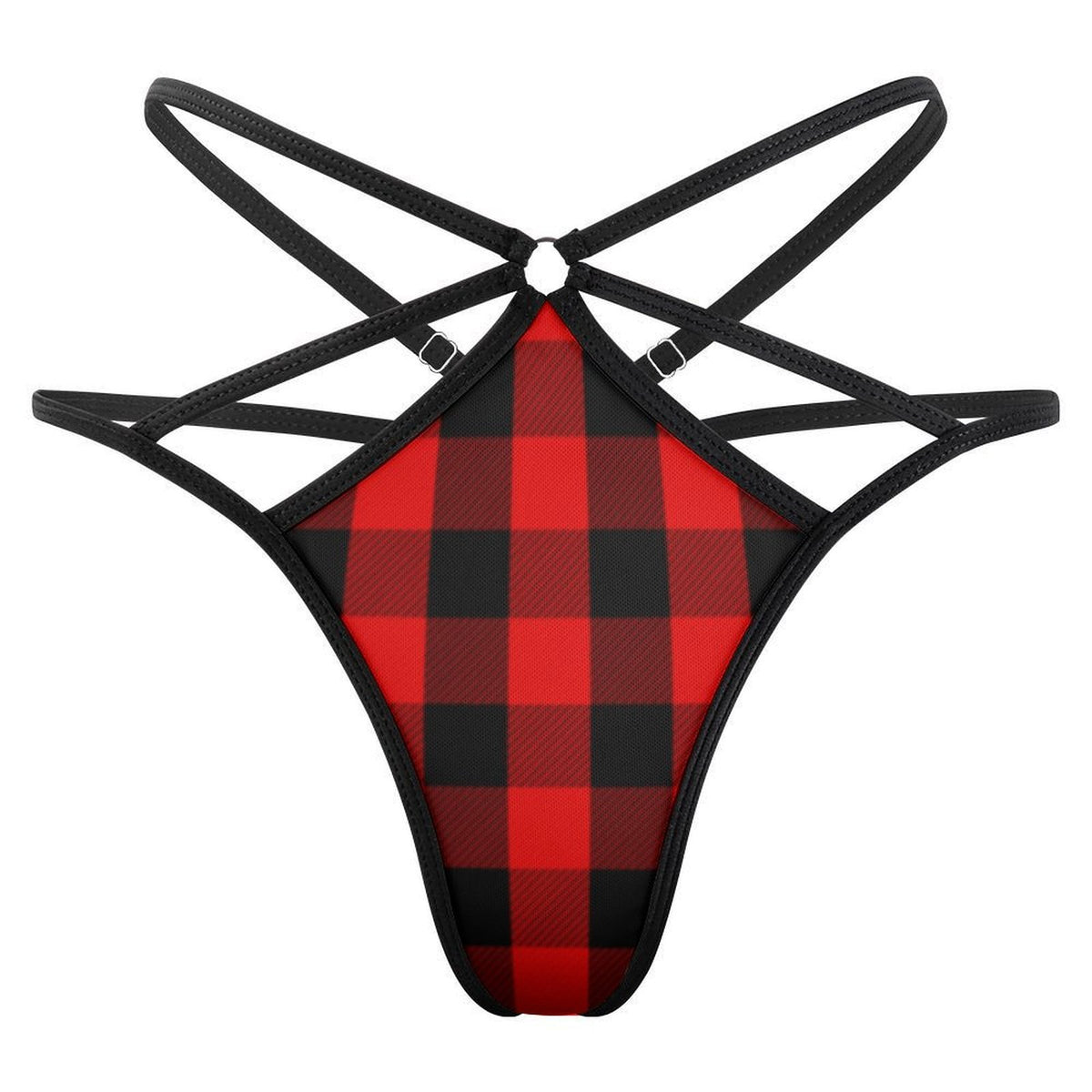 Red Plaid Thong