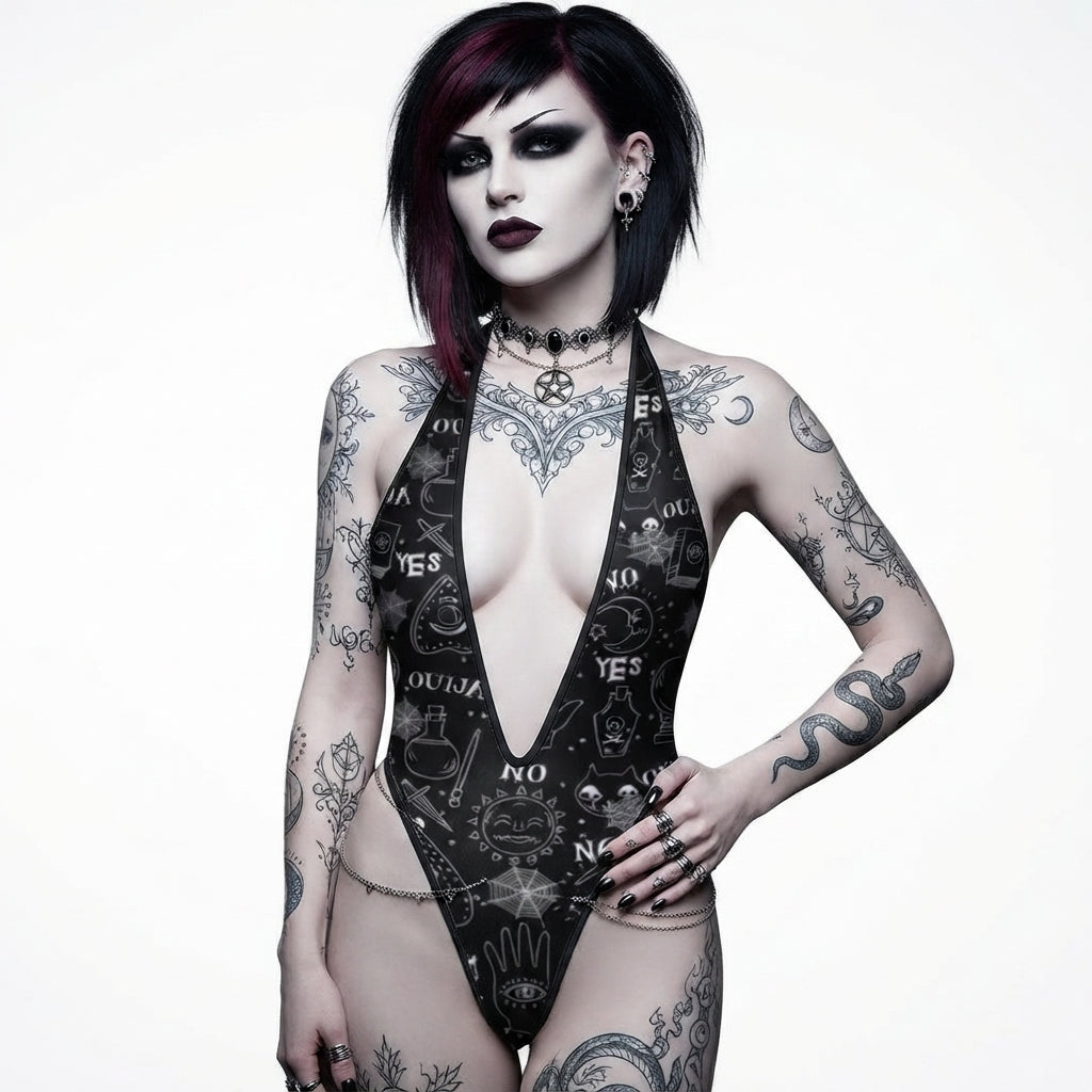 Gothic Deep-V One-Piece
