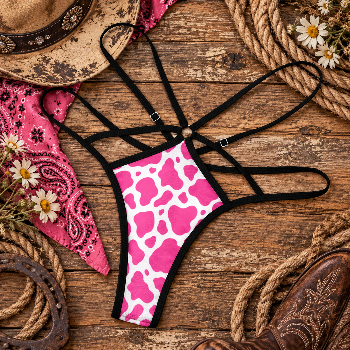 Pink CowThong