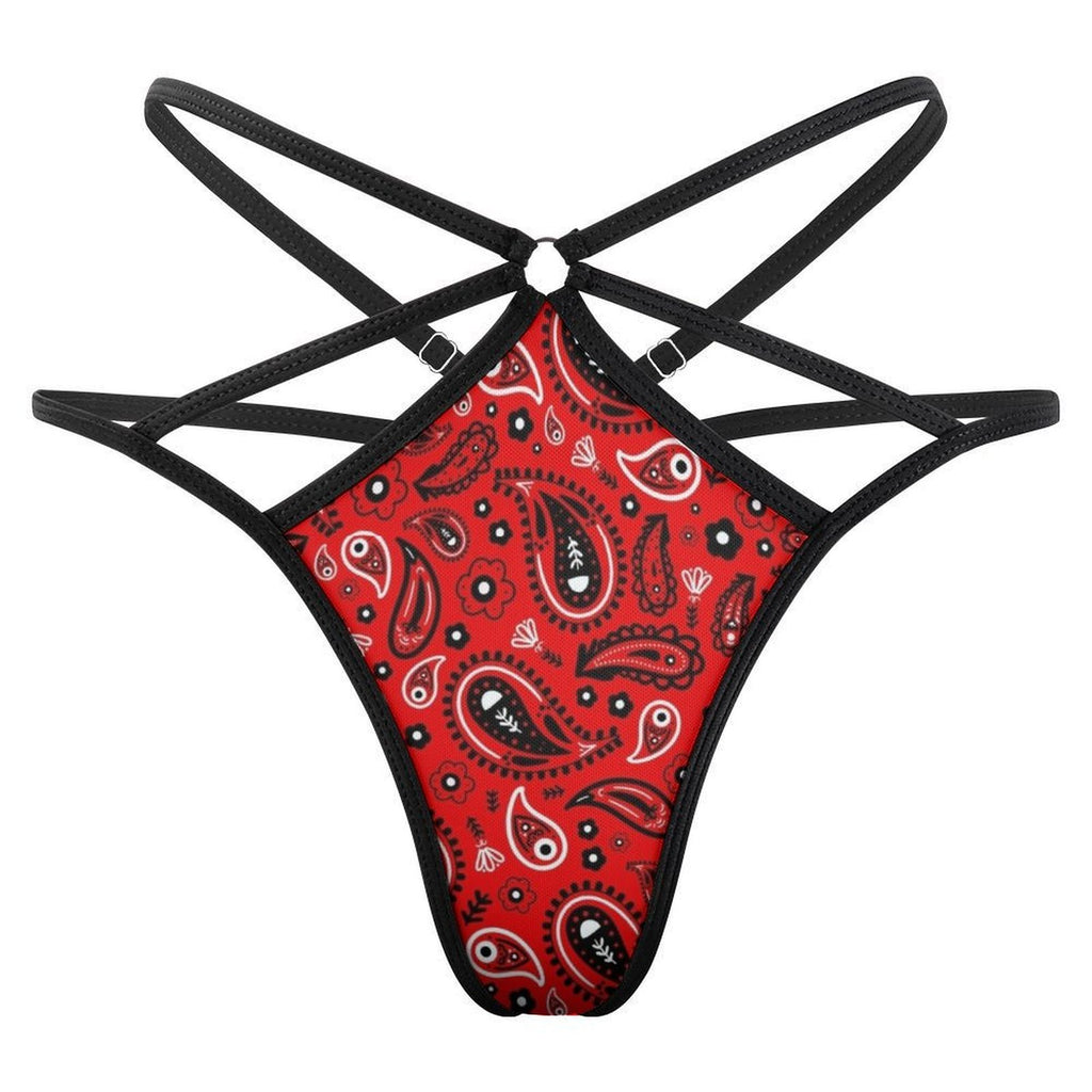 Red Bandana Thong
