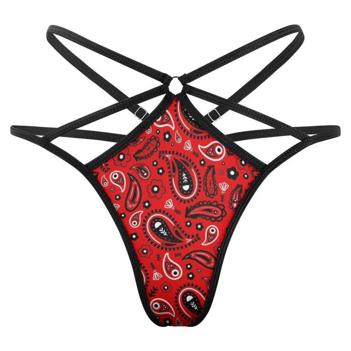 Red Bandana Thong